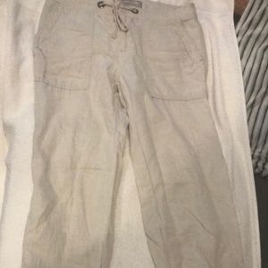 Banana republic linen blend, Martin fit wide, leg pants